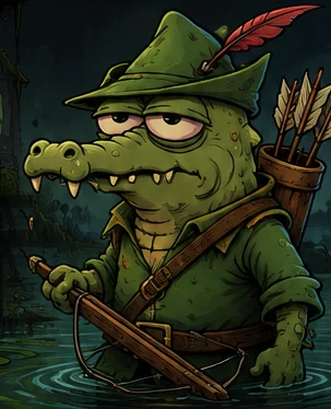 COCO archer standing in the swamp